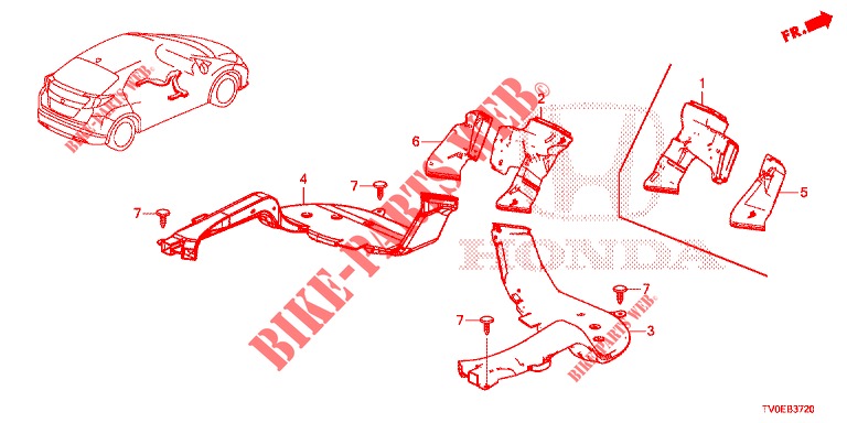 TOEVOERPIJP/VENTILATORPIJP  voor Honda CIVIC 1.4 EXECUTIVE TUNER LESS 5 deuren 6-versnellings handgeschakelde versnellingsbak 2014