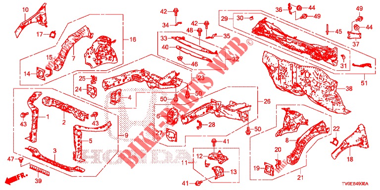 VOOR SCHOT/DASHBOARD  voor Honda CIVIC 1.4 EXECUTIVE TUNER LESS 5 deuren 6-versnellings handgeschakelde versnellingsbak 2014