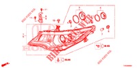 KOPLAMP  voor Honda CIVIC DIESEL 1.6 EXECUTIVE 5 deuren 6-versnellings handgeschakelde versnellingsbak 2015