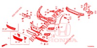 VOOR BUMPER  voor Honda CIVIC DIESEL 1.6 EXECUTIVE 5 deuren 6-versnellings handgeschakelde versnellingsbak 2015