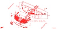 VOOR GRILLE/GIETWERK  voor Honda CIVIC DIESEL 1.6 EXECUTIVE 5 deuren 6-versnellings handgeschakelde versnellingsbak 2015