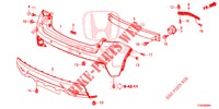 ACHTER BUMPER  voor Honda CIVIC DIESEL 1.6 EXECUTIVE EURO 6 5 deuren 6-versnellings handgeschakelde versnellingsbak 2015