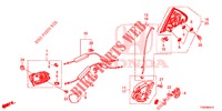 ACHTER PORTIER SLOTEN/BUITEN HENDEL  voor Honda CIVIC DIESEL 1.6 EXECUTIVE EURO 6 5 deuren 6-versnellings handgeschakelde versnellingsbak 2015