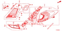 ACHTERLICHT/KENTEKEN LICHT (PGM FI)  voor Honda CIVIC DIESEL 1.6 EXECUTIVE EURO 6 5 deuren 6-versnellings handgeschakelde versnellingsbak 2015