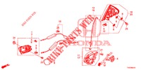 ACHTER PORTIER SLOTEN/BUITEN HENDEL  voor Honda CIVIC DIESEL 1.6 EXECUTIVE 5 deuren 6-versnellings handgeschakelde versnellingsbak 2013