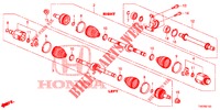 VOOR AANDRIJFAS/HALVE AS (DIESEL) (1.6L) voor Honda CIVIC DIESEL 1.6 EXECUTIVE 5 deuren 6-versnellings handgeschakelde versnellingsbak 2013