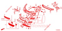 VOOR BUMPER  voor Honda CIVIC 1.8 EXECUTIVE 5 deuren 6-versnellings handgeschakelde versnellingsbak 2015