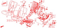 ACHTER ZITTING/VEILIGHEIDSGORDEL (G.) voor Honda CIVIC 1.8 EXECUTIVE 5 deuren 6-versnellings handgeschakelde versnellingsbak 2012