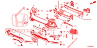ACHTER BUMPER  voor Honda CIVIC  1.0 COMFORT 5 deuren 6-versnellings handgeschakelde versnellingsbak 2017