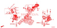 MOTOR BEVESTIGINGEN (1,0 L) (CVT) voor Honda CIVIC  1.0 COMFORT 5 deuren CVT versnellingsbak 2017