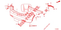 ACHTER BUMPER  voor Honda CIVIC 1.8 EXECUTIVE TUNER LESS 5 deuren 5-traps automatische versnellingsbak 2013