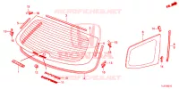 ACHTER RUIT/KWARTSGLAS  voor Honda ACCORD TOURER EXECUTIVE 5 deuren 6-versnellings handgeschakelde versnellingsbak 2015