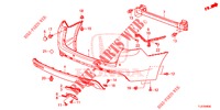 ACHTER BUMPER  voor Honda ACCORD TOURER 2.0 S 5 deuren 6-versnellings handgeschakelde versnellingsbak 2015