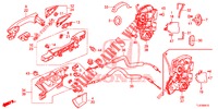 ACHTER PORTIER SLOTEN/BUITEN HENDEL  voor Honda ACCORD TOURER 2.0 S 5 deuren 6-versnellings handgeschakelde versnellingsbak 2015