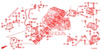 MOTOR BEVESTIGINGEN (2.4L) (AT) voor Honda ACCORD TOURER 2.0 S 5 deuren 6-versnellings handgeschakelde versnellingsbak 2015