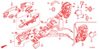 ACHTER PORTIER SLOTEN/BUITEN HENDEL  voor Honda ACCORD TOURER 2.0 S 5 deuren 5-traps automatische versnellingsbak 2015