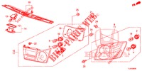 ACHTERLICHT/KENTEKEN LICHT (PGM FI)  voor Honda ACCORD TOURER 2.0 S 5 deuren 5-traps automatische versnellingsbak 2015