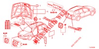 EMBLEMEN/WAARSCHUWINGSLABELS  voor Honda ACCORD TOURER 2.0 S 5 deuren 5-traps automatische versnellingsbak 2015