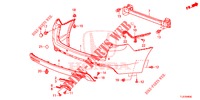 ACHTER BUMPER  voor Honda ACCORD TOURER 2.4 S 5 deuren 6-versnellings handgeschakelde versnellingsbak 2015
