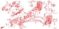 ACHTER PORTIER SLOTEN/BUITEN HENDEL  voor Honda ACCORD TOURER 2.0 ELEGANCE PACK 5 deuren 6-versnellings handgeschakelde versnellingsbak 2014