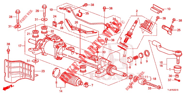 P.S. VERSNELLINGBOX (EPS) (LH) voor Honda ACCORD TOURER 2.0 EXECUTIVE 5 deuren 6-versnellings handgeschakelde versnellingsbak 2014