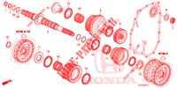 SECUNDAIRE AS  voor Honda ACCORD TOURER 2.4 S 5 deuren 5-traps automatische versnellingsbak 2014