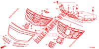 VOOR GRILLE/GIETWERK  voor Honda ACCORD TOURER 2.4 S 5 deuren 5-traps automatische versnellingsbak 2014