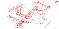 ACHTER BUMPER  voor Honda ACCORD TOURER 2.0 ELEGANCE PACK 5 deuren 6-versnellings handgeschakelde versnellingsbak 2013