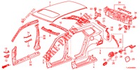 BUITEN PANELEN/ACHTER PANEEL  voor Honda ACCORD TOURER 2.0 ELEGANCE PACK 5 deuren 6-versnellings handgeschakelde versnellingsbak 2013