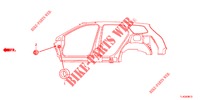 DOORVOERTULLE (LATERAL) voor Honda ACCORD TOURER 2.0 ELEGANCE PACK 5 deuren 6-versnellings handgeschakelde versnellingsbak 2013