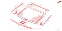 VOOR RUIT/ ACHTER RUIT  voor Honda ACCORD S 4 deuren 5-traps automatische versnellingsbak 2012