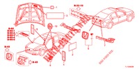 EMBLEMEN/WAARSCHUWINGSLABELS  voor Honda ACCORD DIESEL 2.2 COMFORT 4 deuren 6-versnellings handgeschakelde versnellingsbak 2012