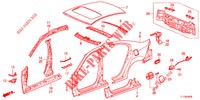 BUITEN PANELEN/ACHTER PANEEL  voor Honda ACCORD DIESEL 2.2 COMFORT 4 deuren 5-traps automatische versnellingsbak 2012