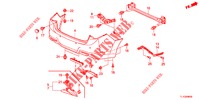 ACHTER BUMPER  voor Honda ACCORD DIESEL 2.2 ELEGANCE 4 deuren 6-versnellings handgeschakelde versnellingsbak 2012