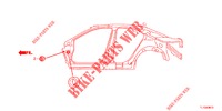 DOORVOERTULLE (LATERAL) voor Honda ACCORD DIESEL 2.2 ELEGANCE 4 deuren 6-versnellings handgeschakelde versnellingsbak 2012