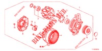 GENERATOR (DENSO) (DIESEL) voor Honda ACCORD DIESEL 2.2 ELEGANCE 4 deuren 6-versnellings handgeschakelde versnellingsbak 2012