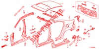 BUITEN PANELEN/ACHTER PANEEL  voor Honda ACCORD DIESEL 2.2 ELEGANCE PACK 4 deuren 6-versnellings handgeschakelde versnellingsbak 2012