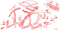 BUITEN PANELEN/ACHTER PANEEL  voor Honda ACCORD DIESEL 2.2 ELEGANCE PACK 4 deuren 5-traps automatische versnellingsbak 2012
