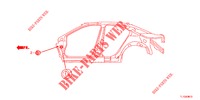 DOORVOERTULLE (LATERAL) voor Honda ACCORD DIESEL 2.2 ELEGANCE PACK 4 deuren 5-traps automatische versnellingsbak 2012