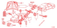 EMBLEMEN/WAARSCHUWINGSLABELS  voor Honda ACCORD DIESEL 2.2 ELEGANCE PACK 4 deuren 5-traps automatische versnellingsbak 2012