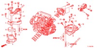 MOTOR BEVESTIGINGEN (DIESEL) (AT) voor Honda ACCORD DIESEL 2.2 ELEGANCE PACK 4 deuren 5-traps automatische versnellingsbak 2012