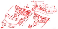VOOR GRILLE/GIETWERK  voor Honda ACCORD DIESEL 2.2 ELEGANCE PACK 4 deuren 5-traps automatische versnellingsbak 2012