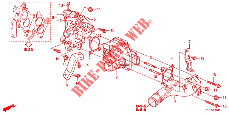 KOLKREGELKLEP (DIESEL) voor Honda ACCORD DIESEL 2.2 EXECUTIVE 4 deuren 6-versnellings handgeschakelde versnellingsbak 2012