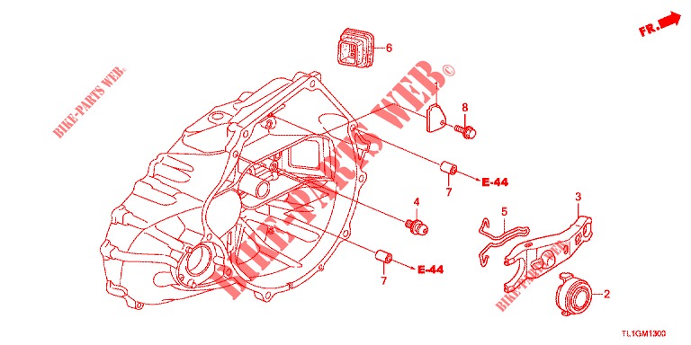KOPPELING TERUGKEER (DIESEL) voor Honda ACCORD DIESEL 2.2 EXECUTIVE 4 deuren 6-versnellings handgeschakelde versnellingsbak 2012