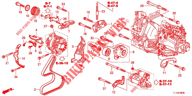 MOTOR BEVESTIGING BEUGEL (DIESEL) voor Honda ACCORD DIESEL 2.2 EXECUTIVE 4 deuren 6-versnellings handgeschakelde versnellingsbak 2012