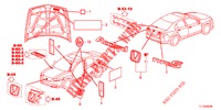 EMBLEMEN/WAARSCHUWINGSLABELS  voor Honda ACCORD DIESEL 2.2 EXECUTIVE H 4 deuren 6-versnellings handgeschakelde versnellingsbak 2012