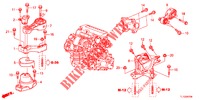 MOTOR BEVESTIGINGEN (DIESEL) (MT) voor Honda ACCORD DIESEL 2.2 S 4 deuren 6-versnellings handgeschakelde versnellingsbak 2012