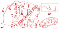 VOOR RUITEWISSER (2DE)  voor Honda ACCORD DIESEL 2.2 S 4 deuren 6-versnellings handgeschakelde versnellingsbak 2012