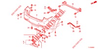 ACHTER BUMPER  voor Honda ACCORD DIESEL 2.2 S 4 deuren 5-traps automatische versnellingsbak 2012