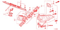 ACHTERLICHT/KENTEKEN LICHT (PGM FI)  voor Honda ACCORD DIESEL 2.2 S 4 deuren 5-traps automatische versnellingsbak 2012